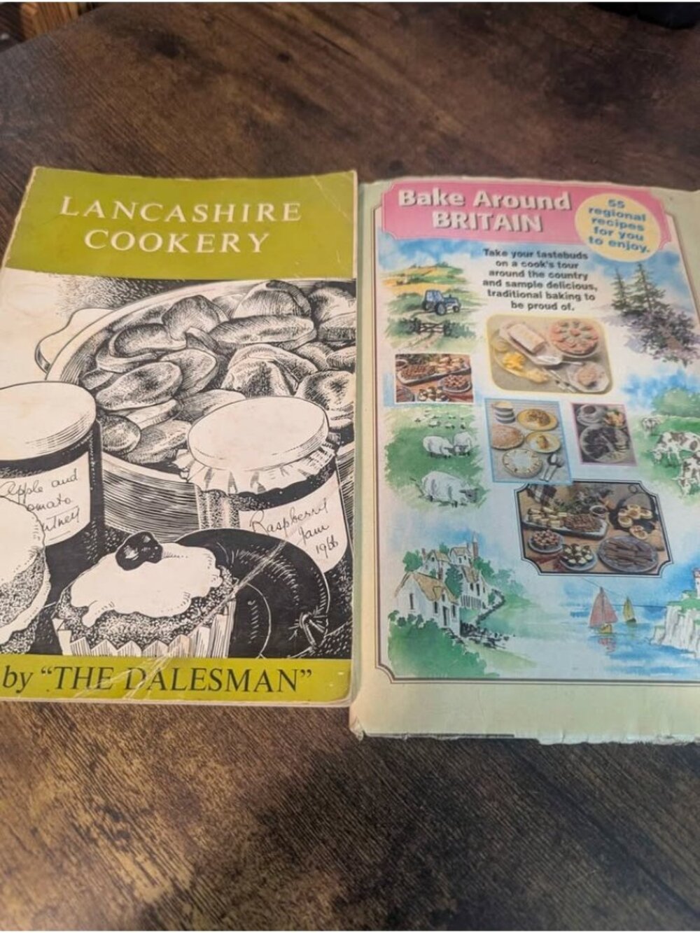 2 British Cookbooks Lancashire Cookery Bake Around Britain